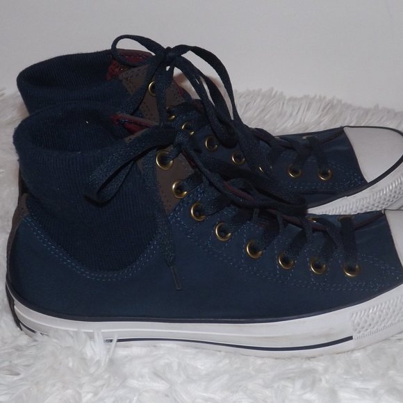 Converse All Star Blue High Top Sneakers Sz. 9.5 - Picture 3 of 6